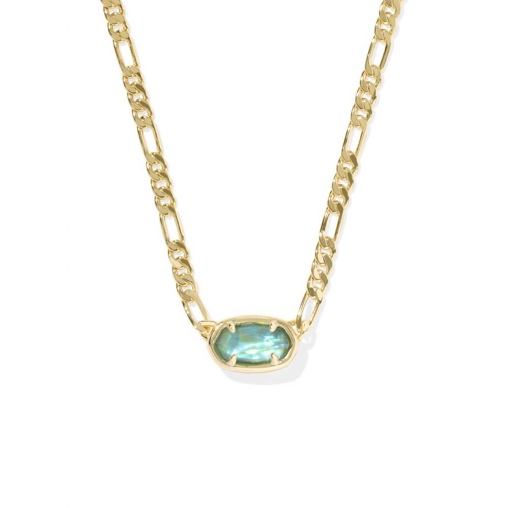 NEW KENDRA SCOTT women's elisa figaro pendant necklace in gold deep aqua illusio - Picture 2 of 2